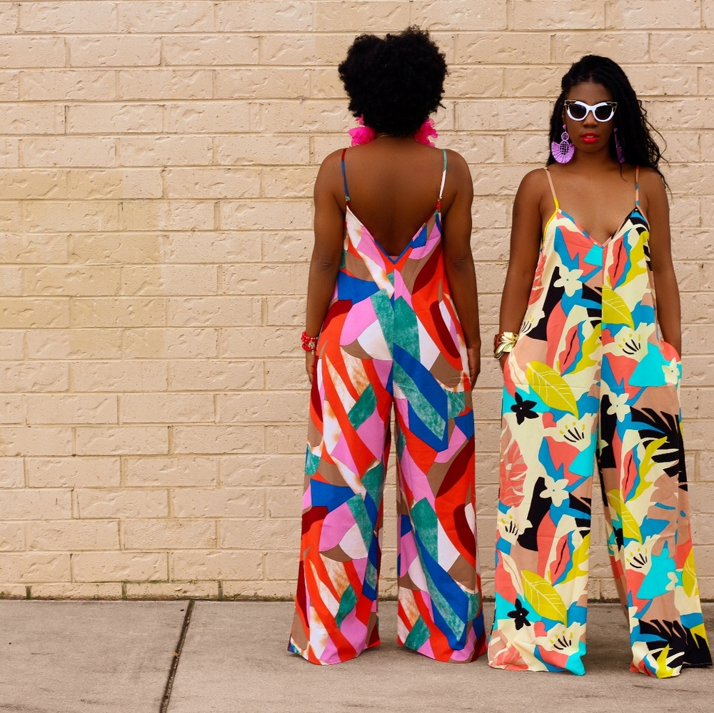 Brightly Colored wide legged jumpsuit